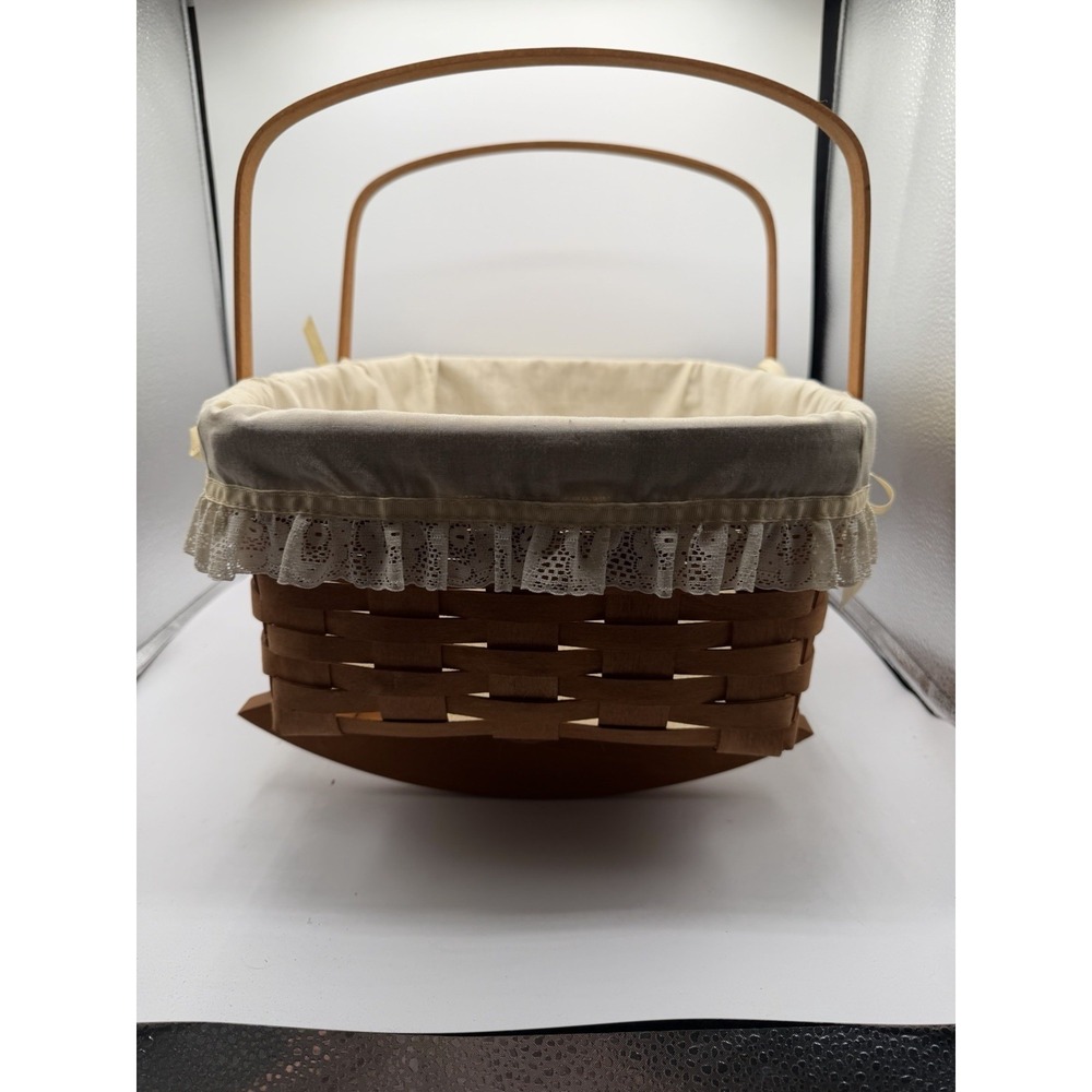 Longaberger 1991 Doll Cradle Basket – LARGE 🧺👶 – Beautiful Classic Piece - Picture 3 of 8